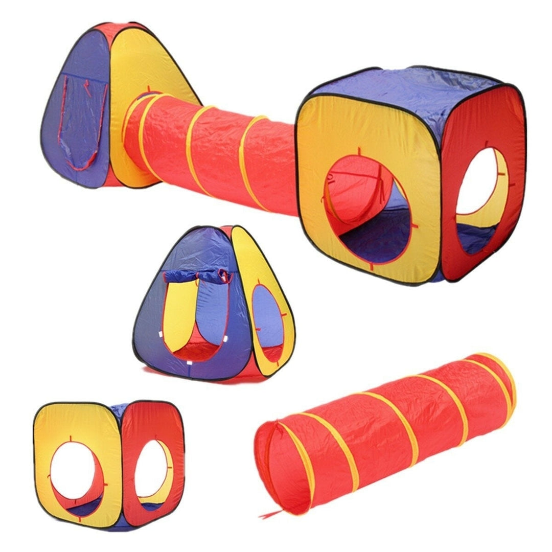 2.8M Three In One Outdoor Childrens Tent Crawl Tunnel Cubic Shape Playhouse for Kids Image 6