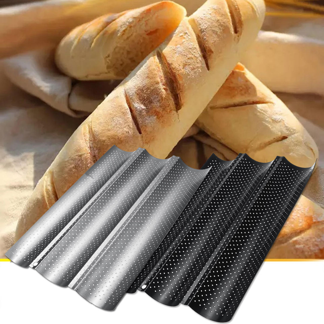 2,3 Grooves Alloy Non Stick French Bread Baking Tray Baguette Pan Tin Tray Bakeware Mold Image 8