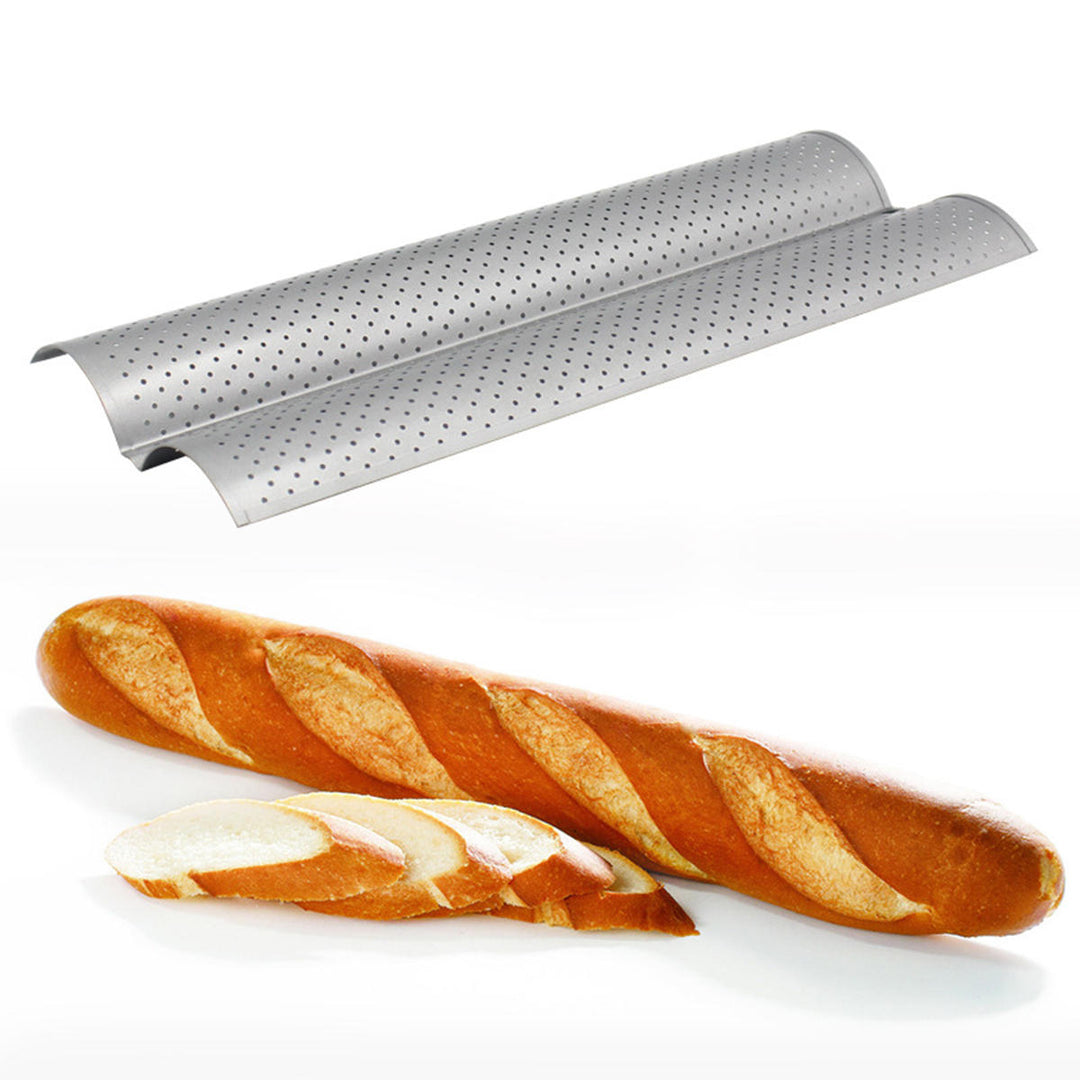 2,3 Grooves Alloy Non Stick French Bread Baking Tray Baguette Pan Tin Tray Bakeware Mold Image 10