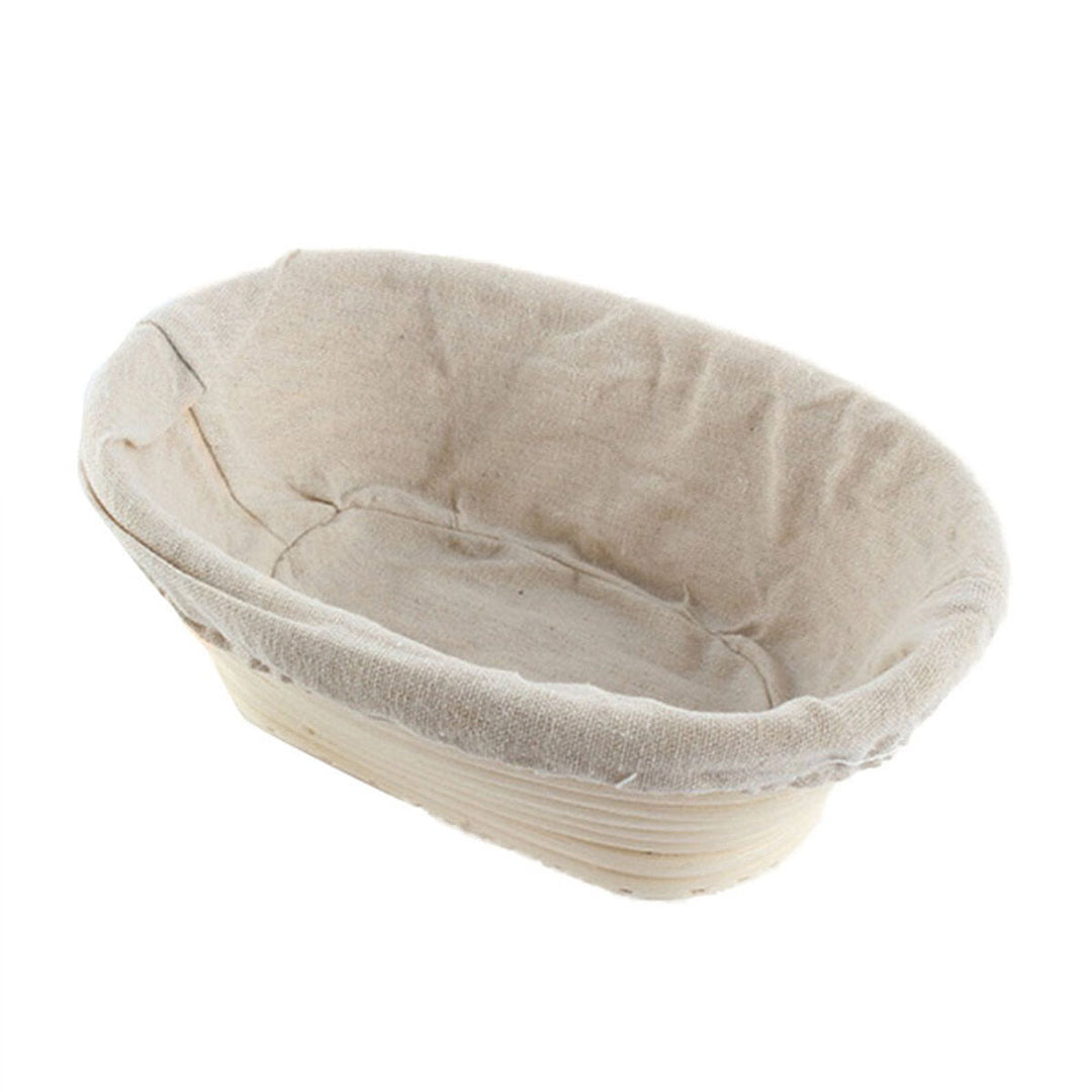 2PCS Rising Long Oval Bread Banneton Brotform Dough Proving Proofing Rattan Bask Storage Baskets Image 1