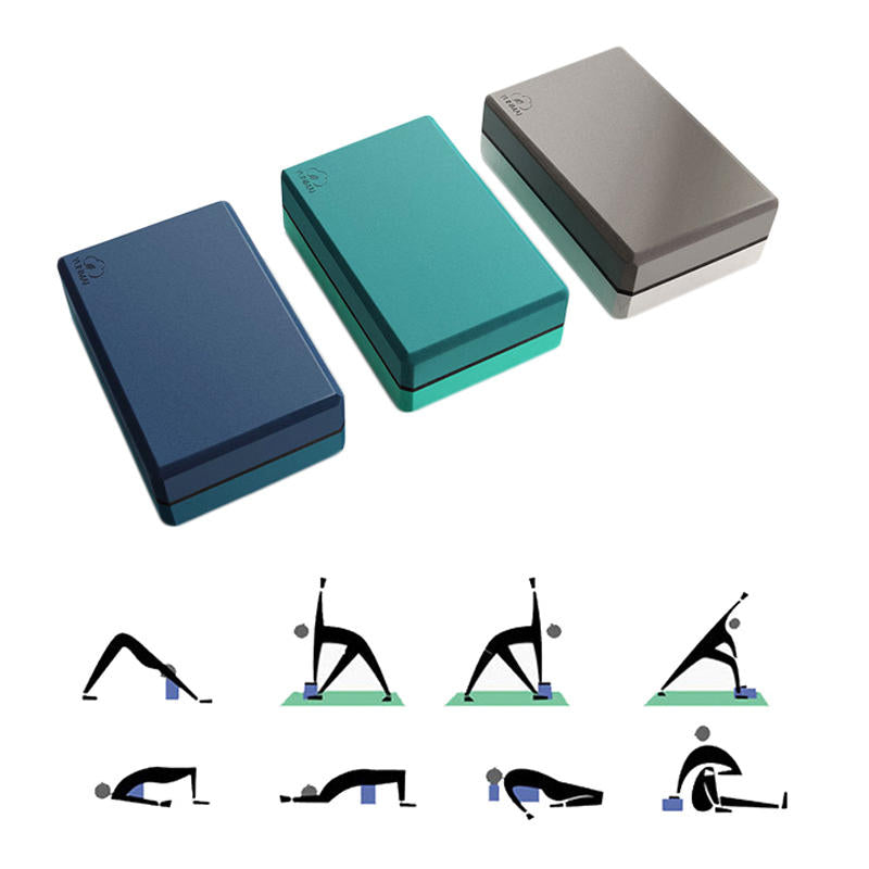 2PCS High Density EVA Yoga Blocks Sports Gym Body Shaping Health Training Fitness Exercise Tools Image 2