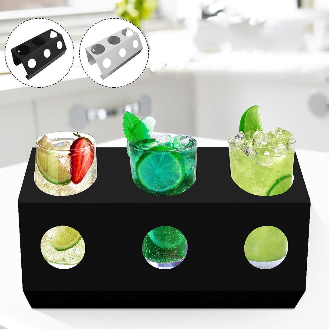 3 Hole Crystal Cup Holder Cup Storage Home Kitchen Glass Cup Bottle Cleaning Dryer Drainer Storage Drying Rack Image 6