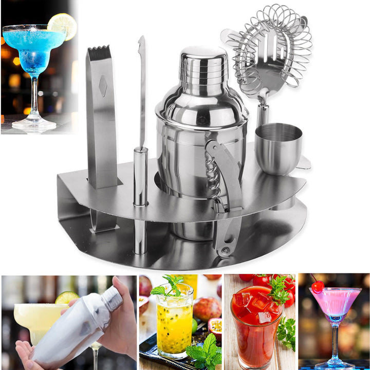 350mL Bar Drink Cocktail Shaker Jigger Mixer Sets Stainless Steel Bartender Tool Kit Image 8