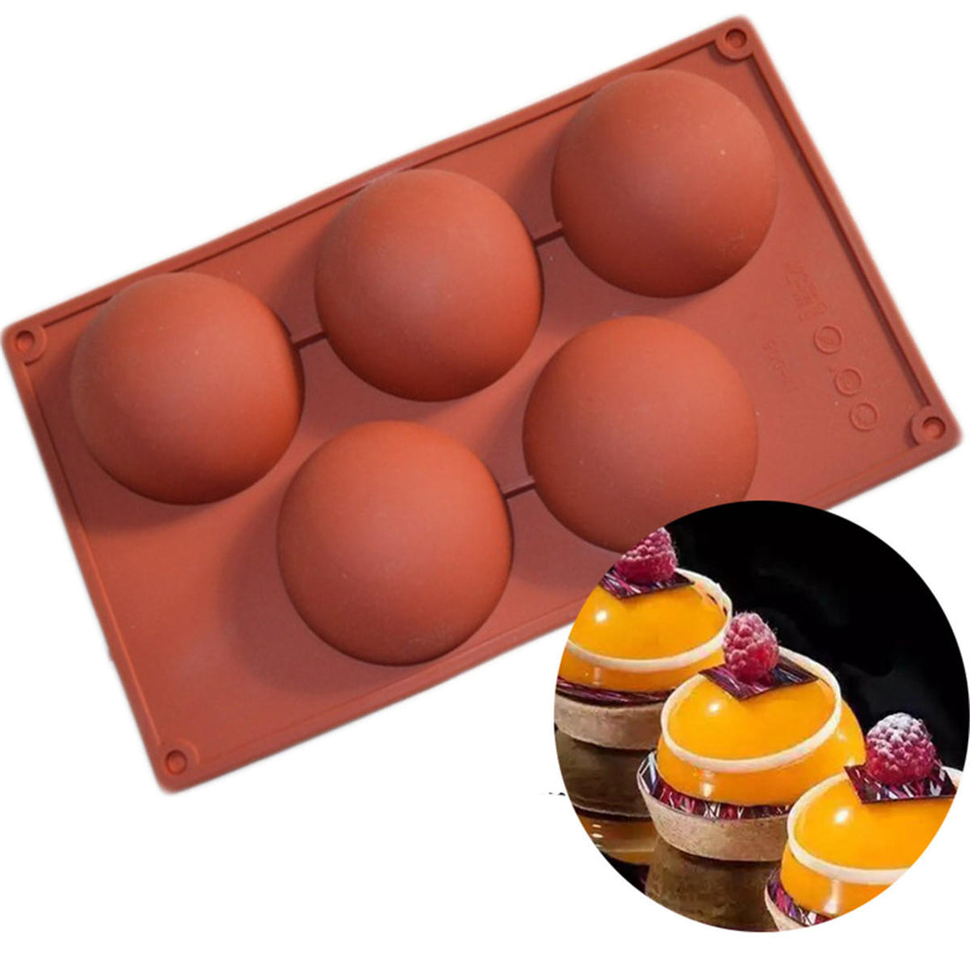 5 Cavity Silicone Bread Cake Chocolate Fondant Mold Mousse Pastry Baking Tools Image 4
