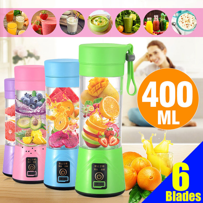 400ml Portable USB Electric Fruit Juicer Smoothie Maker Bottle Vegetables Juice Image 2