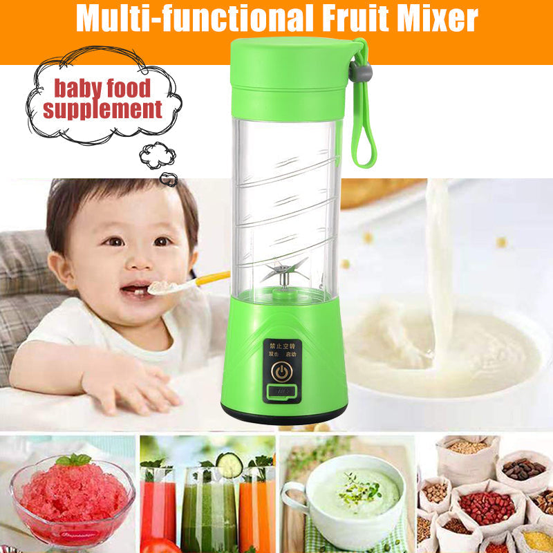 400ml Portable USB Electric Fruit Juicer Smoothie Maker Bottle Vegetables Juice Image 3