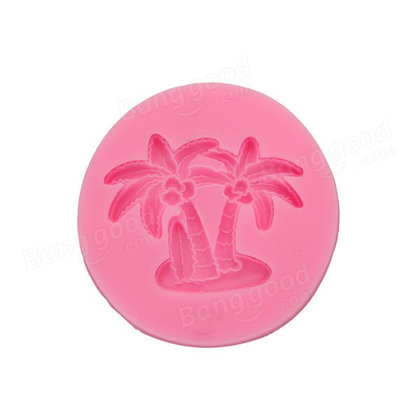 3D Coconut Palm Silicone Mold Fondant Mould Creative Baking Tools Accessories Image 1