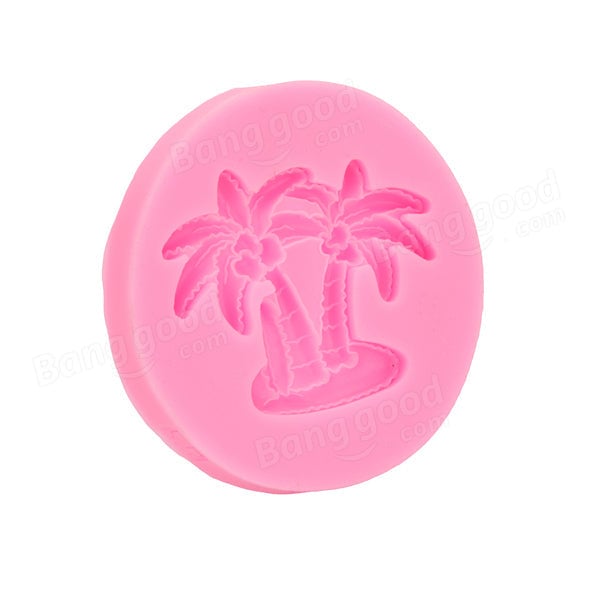 3D Coconut Palm Silicone Mold Fondant Mould Creative Baking Tools Accessories Image 4