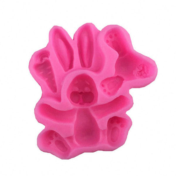 3D RABBIT Easter Bunny Silicone Mould Fondant Cake Baking Molds M116 Kitchen Accessories Image 1