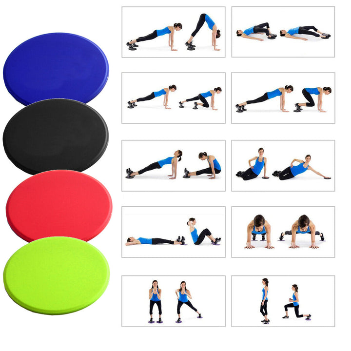 3pcs Fitness Core Sliders Pad Resistance Bands Set Anti-slip Gliding Slider Sport Fitness Yoga Mats Image 4