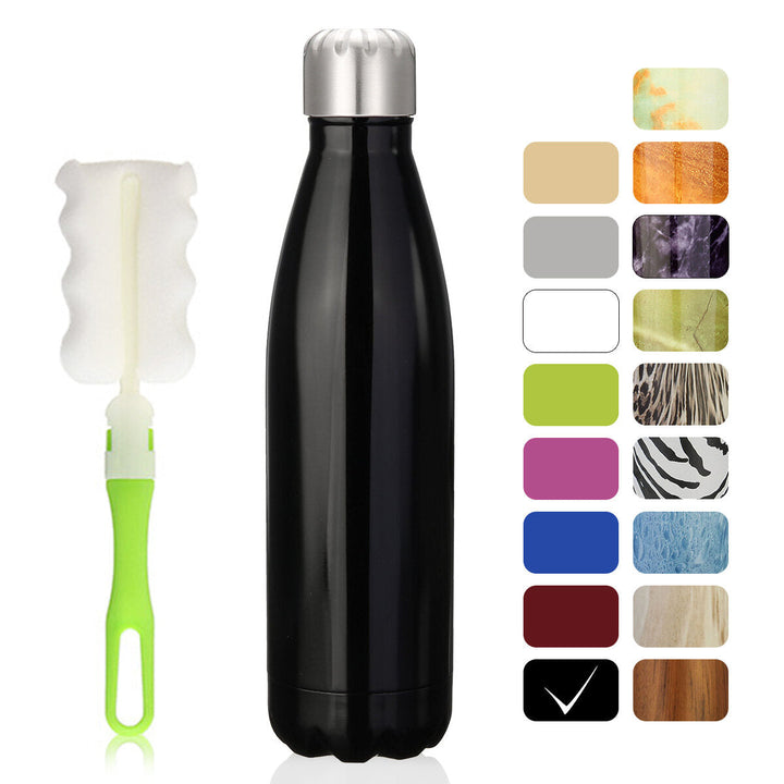 500ml Insulated Stainless Steel Water Vacuum Bottle Double-Walled for Outdoor Sports Hiking Running Image 3