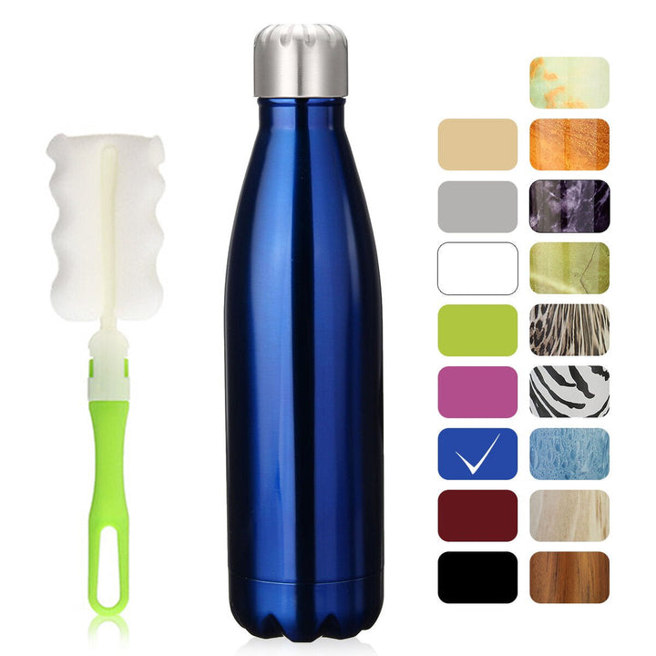 500ml Insulated Stainless Steel Water Vacuum Bottle Double-Walled for Outdoor Sports Hiking Running Image 1