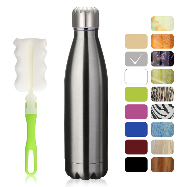 500ml Insulated Stainless Steel Water Vacuum Bottle Double-Walled for Outdoor Sports Hiking Running Image 8