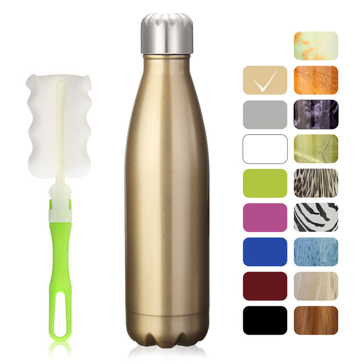 500ml Insulated Stainless Steel Water Vacuum Bottle Double-Walled for Outdoor Sports Hiking Running Image 9
