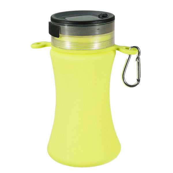 550ml Collapsible Silicone Waterproof Sport Water Bottle With Solar Energy Charge LED Camping Latern Image 4