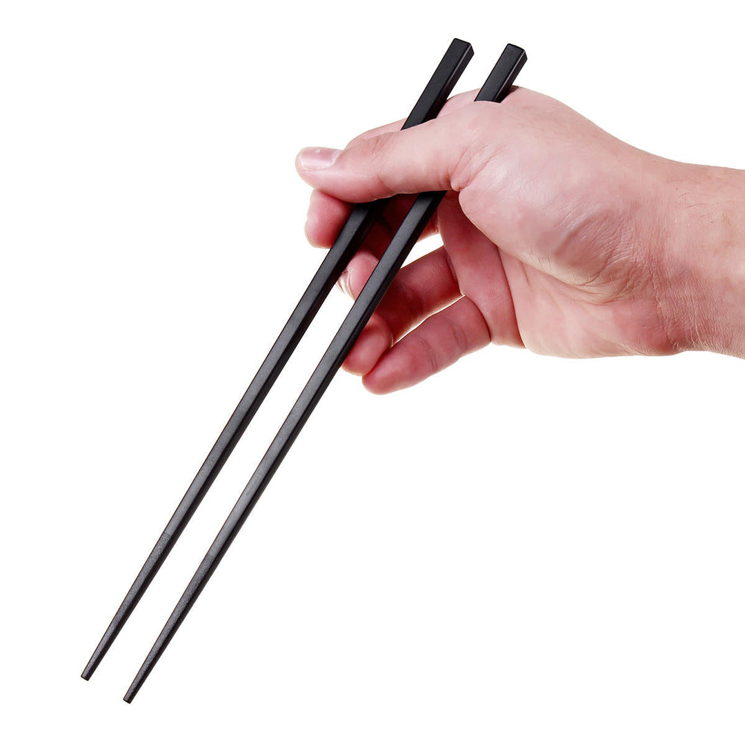 5Pairs (10 PCS) Alloy Non-Slip Reusable Chopsticks Sushi Set Chinese Food Chop Sticks Tableware Image 4