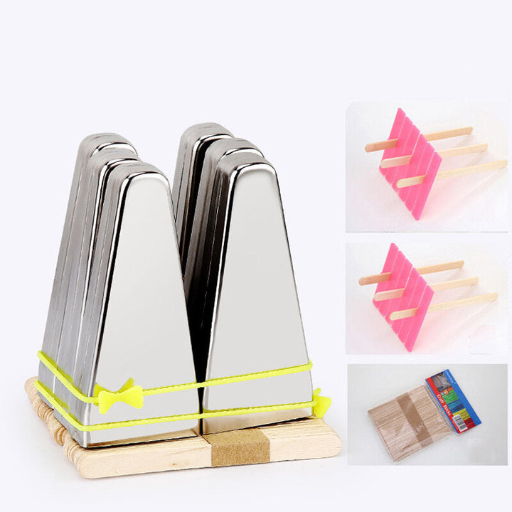 6 Pieces Set Stainless Steel Popsicle Mold Food Grade Ice Lolly Maker Summer Gifts Image 1