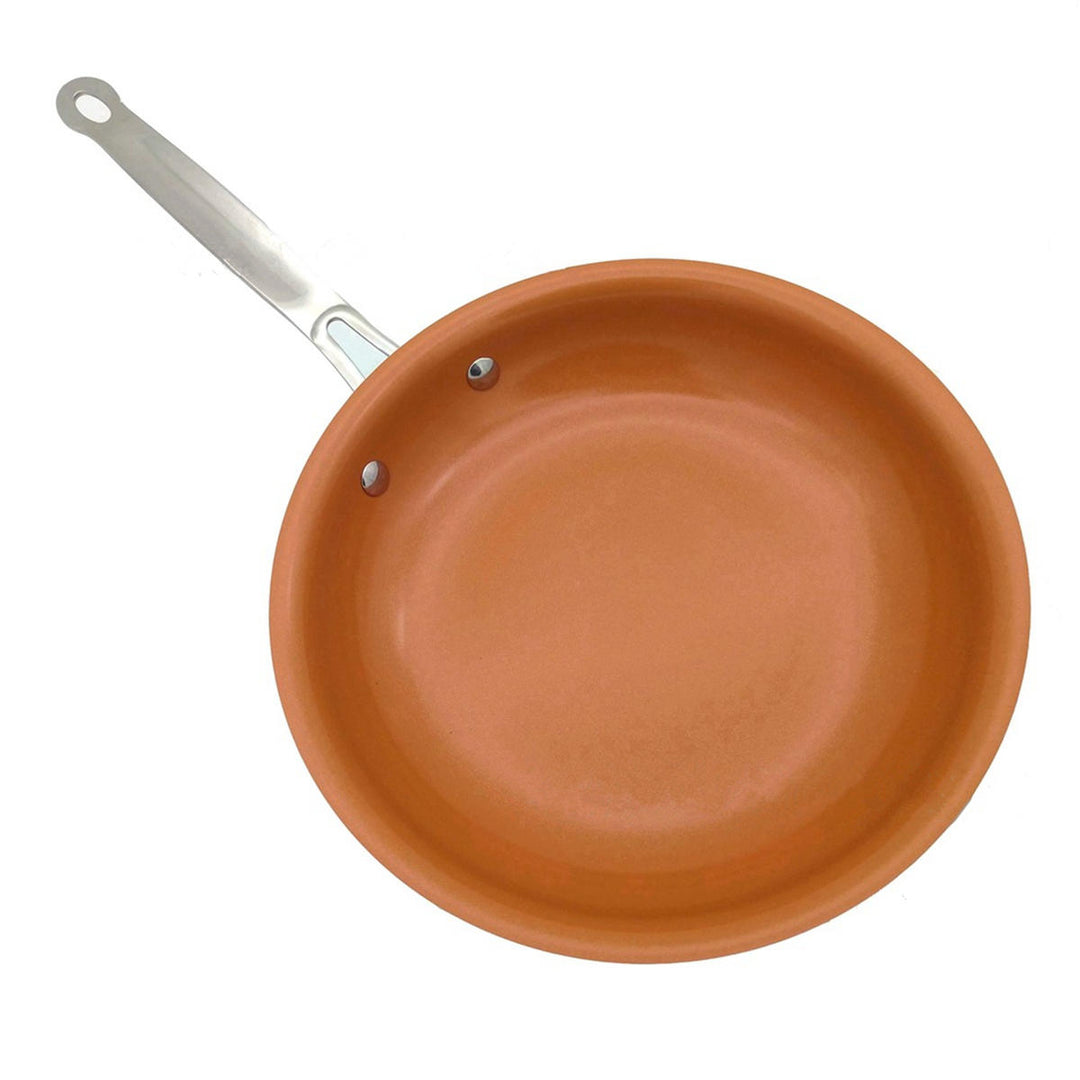 8,10,12 Inch Non Stick Copper Frying Pan Universal For Gas and Induction Cooker Image 4