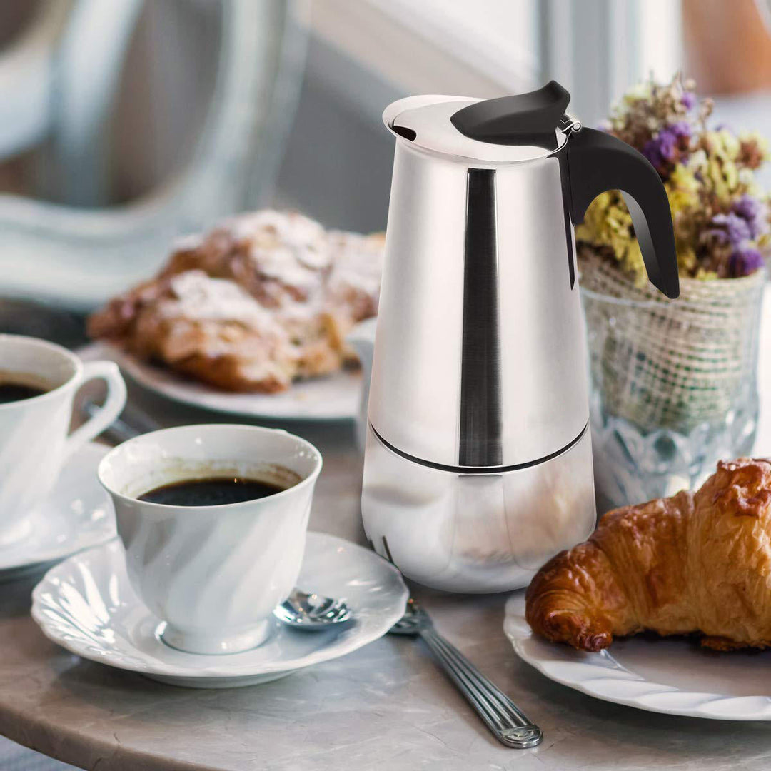 9 Cup Espresso Percolator Coffee Stovetop Maker Moka Latte Pot Stove Image 6