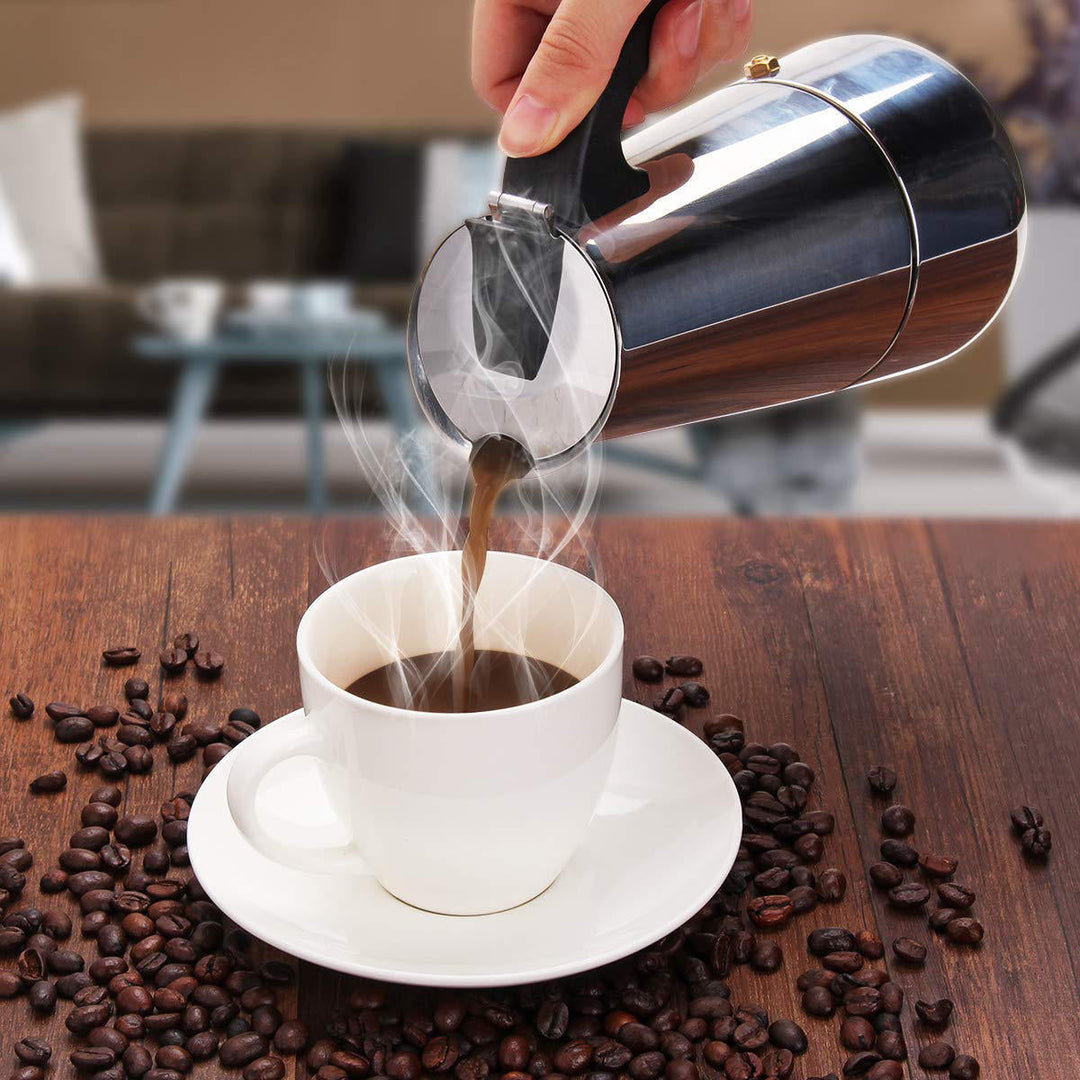 9 Cup Espresso Percolator Coffee Stovetop Maker Moka Latte Pot Stove Image 7