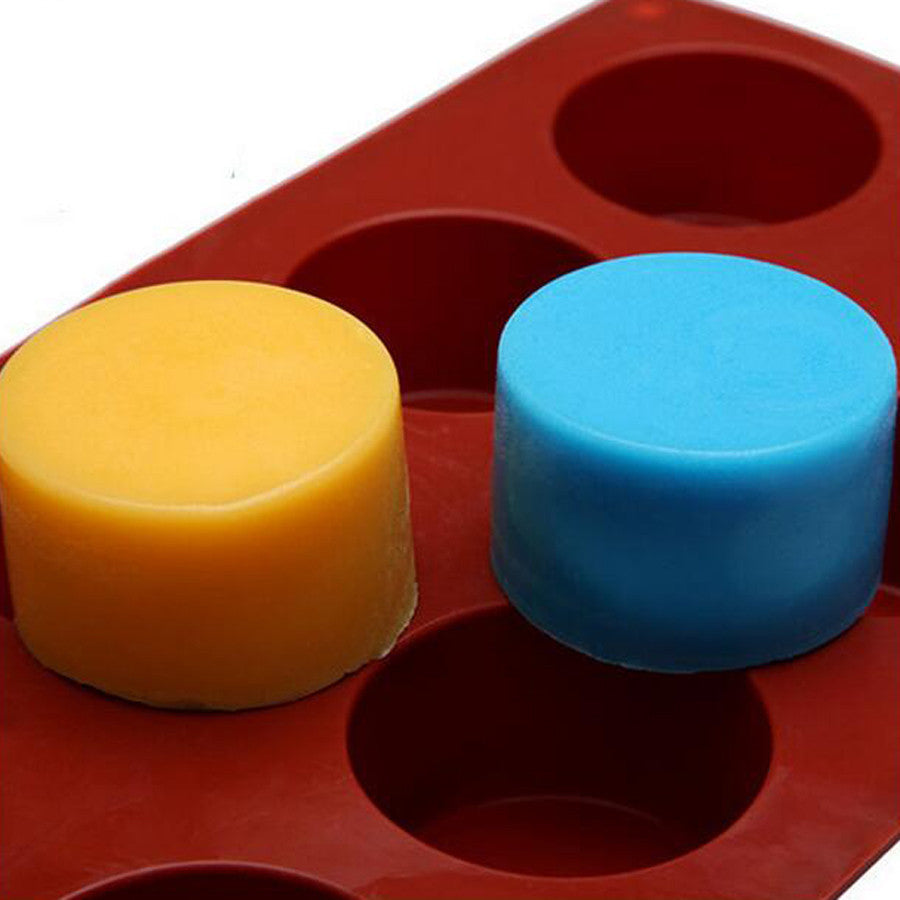 8 Holes Round Shape Silicone Cake Mold 3D Chocolate Candy Pudding Ice Mold Fondant Pastry Mould Image 2
