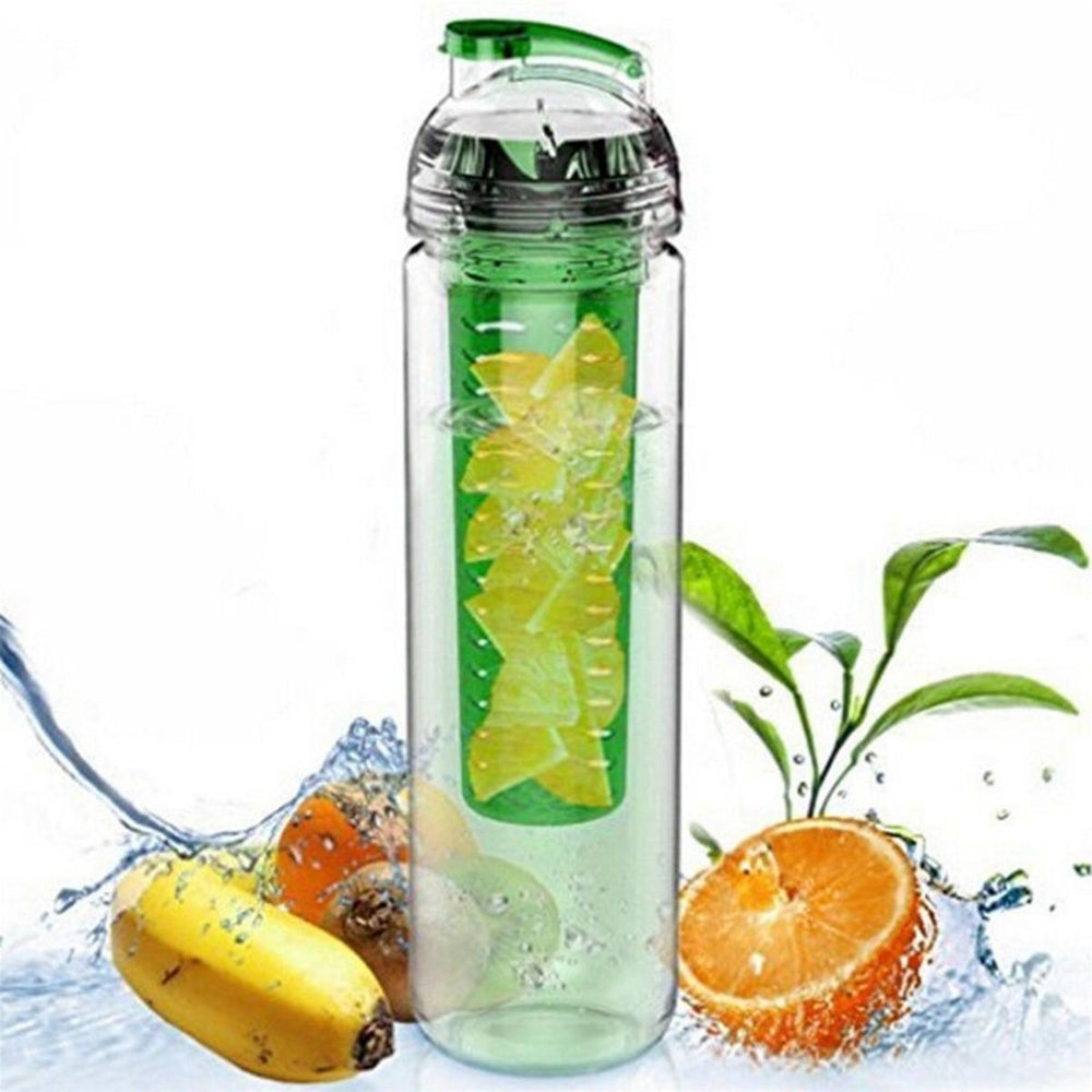 800ML Portable Clear Sport Fruit Infuser Water Cup Lemon Juice Bottle Filter Image 2