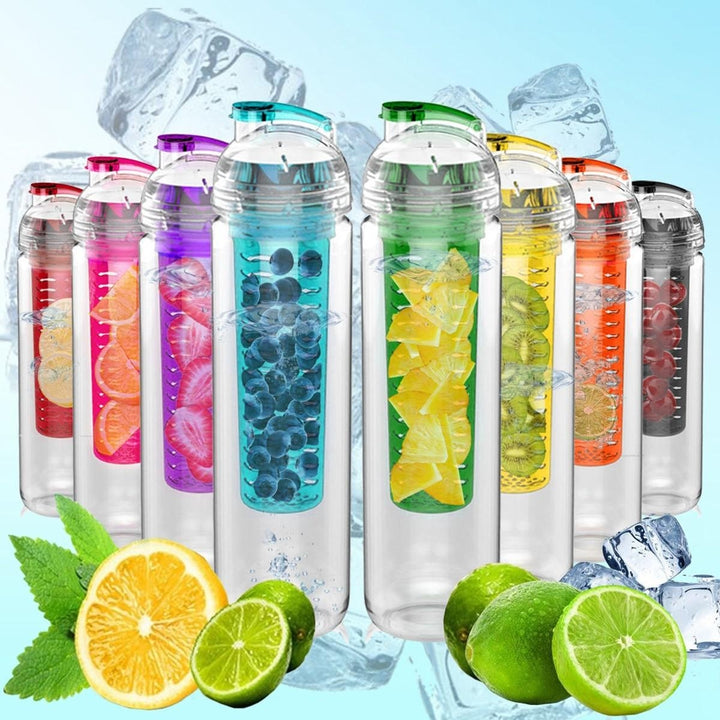 800ML Portable Clear Sport Fruit Infuser Water Cup Lemon Juice Bottle Filter Image 3
