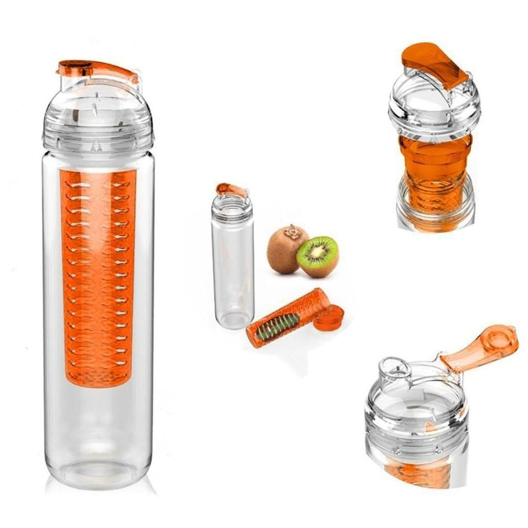 800ML Portable Clear Sport Fruit Infuser Water Cup Lemon Juice Bottle Filter Image 4