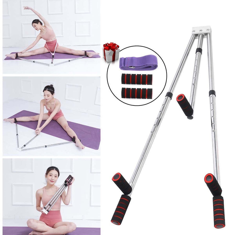 6-Level Adjustable Leg Stretcher Extension Training Flexibility With Yoga Rope Image 1