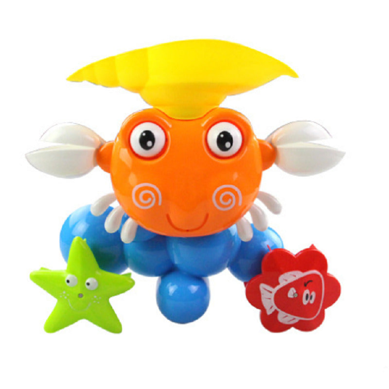 Baby Crab Windmills Bath Toy Faucet Plastic Wash Toys Spray Water Fun Image 1