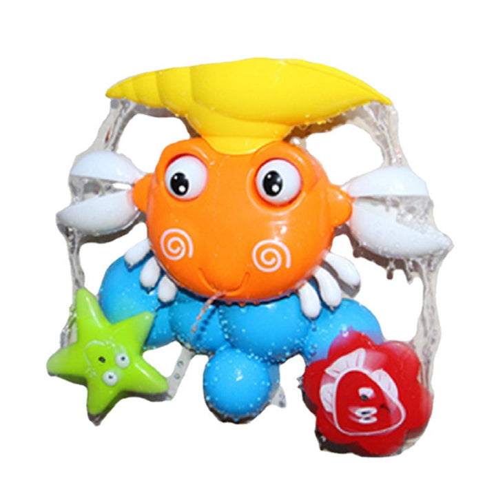 Baby Crab Windmills Bath Toy Faucet Plastic Wash Toys Spray Water Fun Image 2