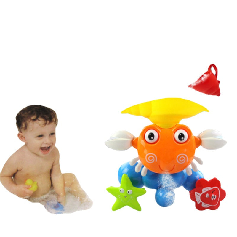Baby Crab Windmills Bath Toy Faucet Plastic Wash Toys Spray Water Fun Image 4