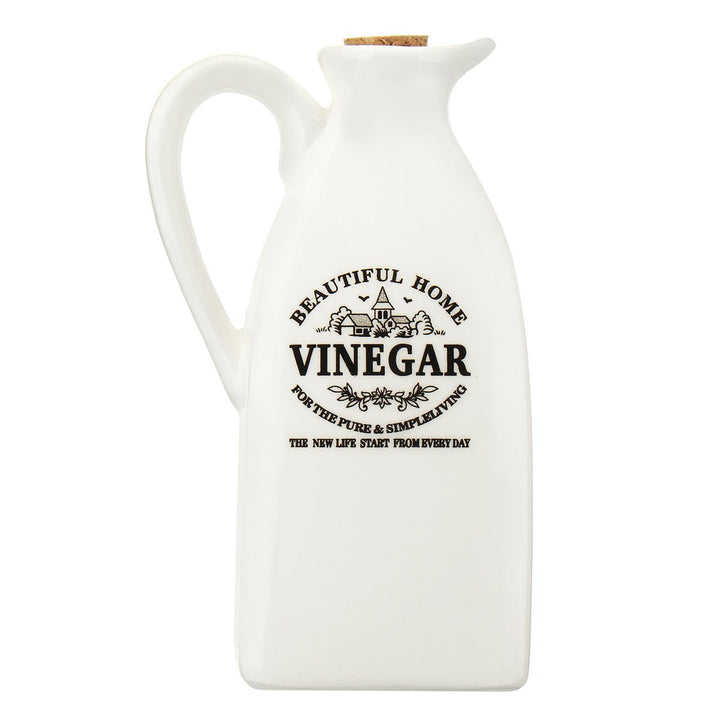 Ceramic Porcelain Olive Oil Bottle Sauce Cruet Container Vinegar Kitchen Storage Cotainer Image 4