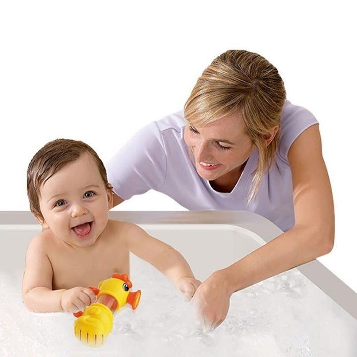 Children Summer Bathing Water Manual Pumping Small Yellow Duck Cute Bath Toys Image 3