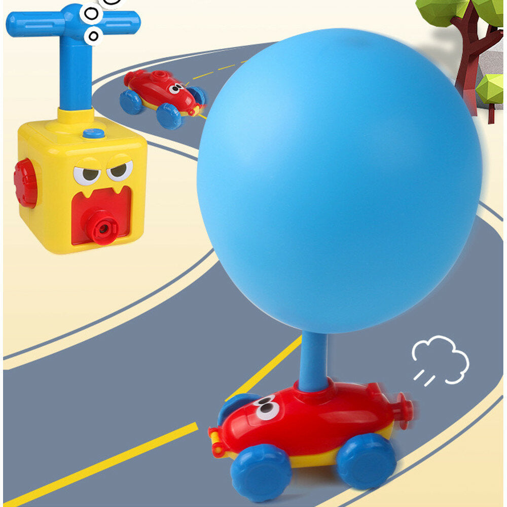Children Air Powered Balloon Car Baby Blowing Balloon Car Educational Indoor Toys Image 6