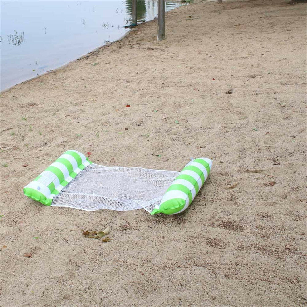 Clip Net Hammock Foldable Inflatable Backrest Floating Bed Row Water Play Lounge Chair Image 7