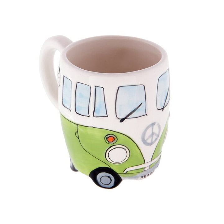 Cartoon Double Bus Mug Funny Hand Painting Retro Ceramic Cup Coffee Milk Tea Cup Drinkware Image 1
