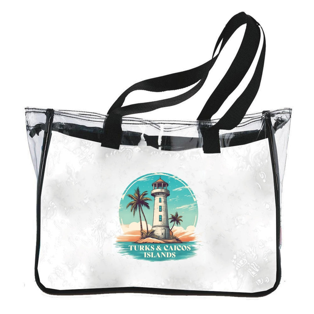 Turks And Caicos Design A Souvenir Clear Tote Bag Image 1