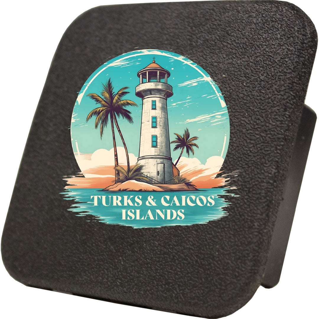 Turks And Caicos Design A Souvenir Rubber Trailer Hitch Cover Image 1