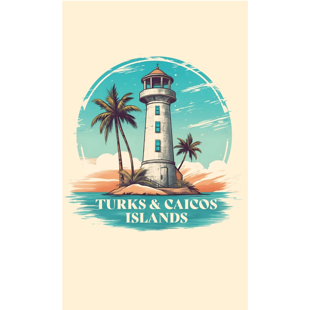 Turks And Caicos Design A Souvenir Metal Sign 9 x 15 Image 1