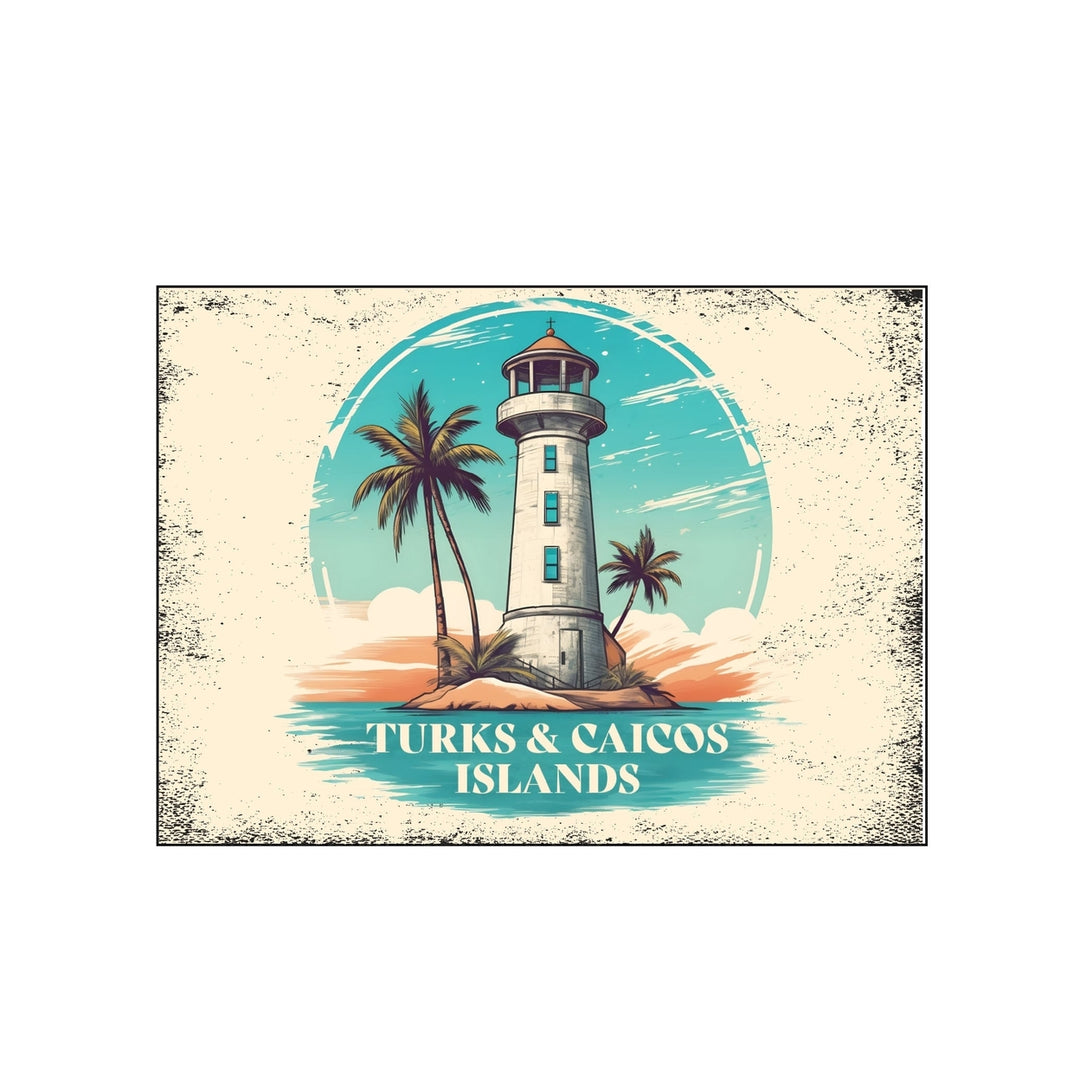 Turks And Caicos Design A Souvenir Wood sign with frame 5x7 Image 1