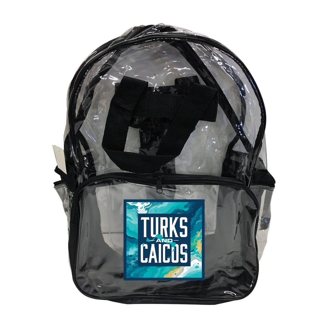 Turks And Caicos Design B Souvenir Clear View Backpack Image 1