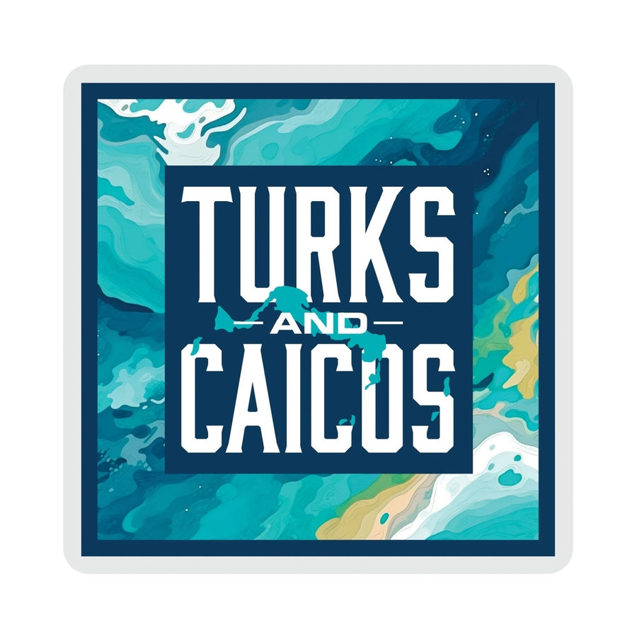 Turks And Caicos Design B Souvenir 4x4-Inch Coaster Acrylic 4 Pack Image 1