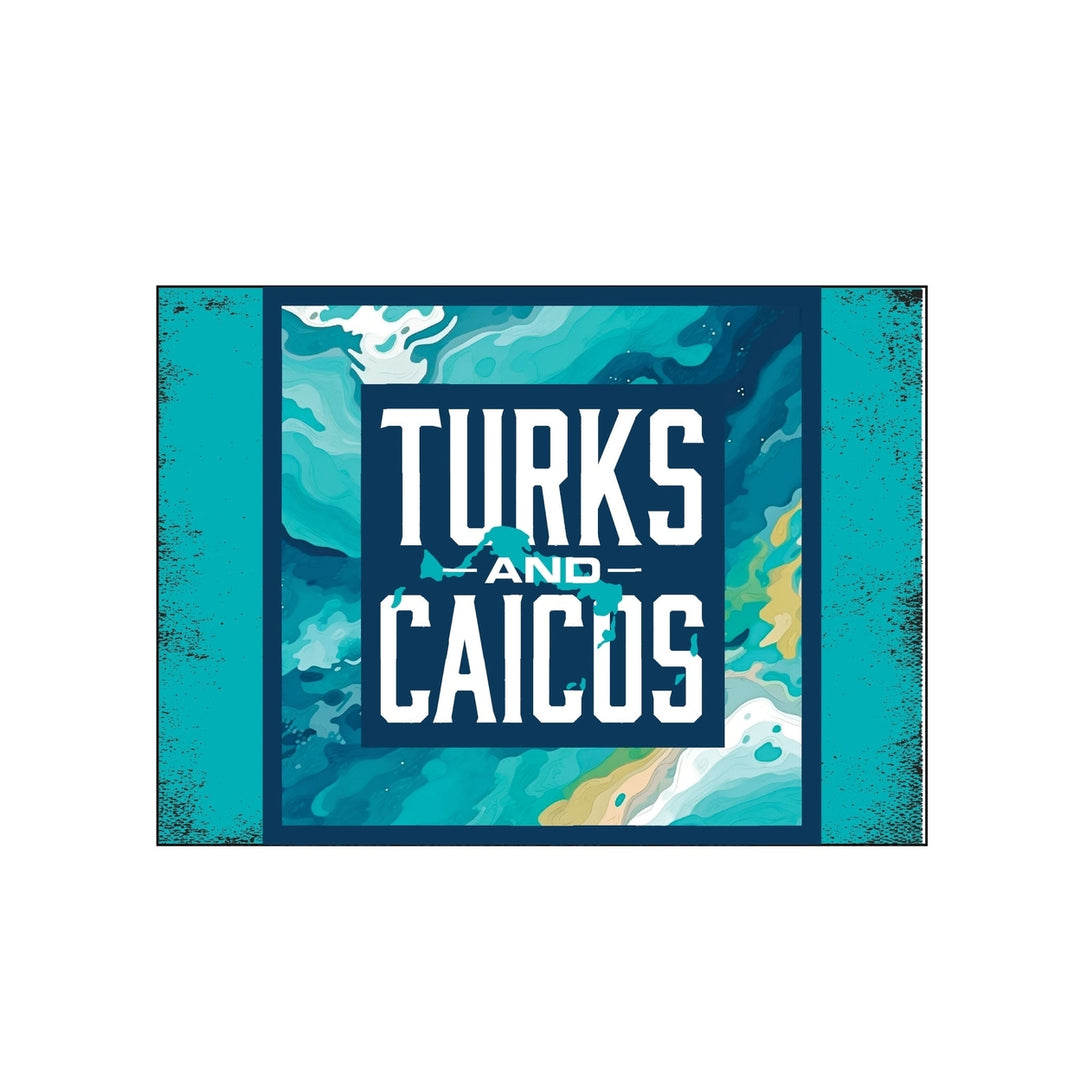 Turks And Caicos Design B Souvenir Wood sign with frame 5x7 Image 1