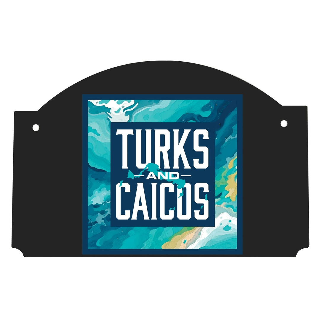 Turks And Caicos Design B Souvenir Wood sign flat with string Image 1