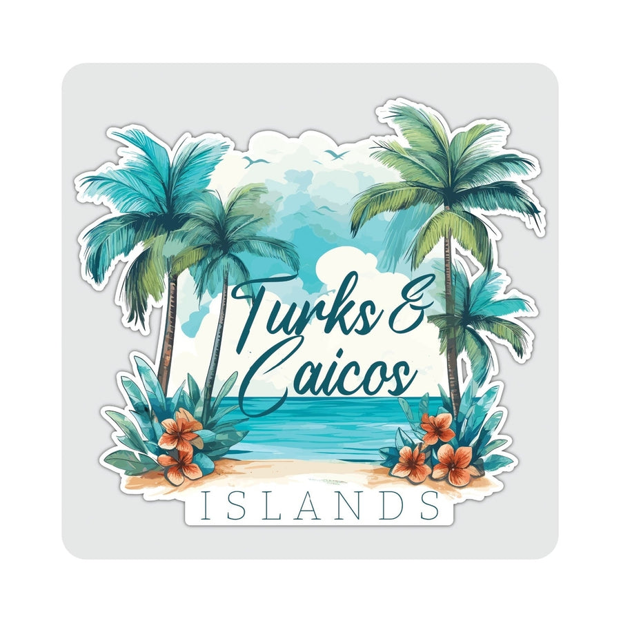 Turks And Caicos Design C Souvenir 4x4-Inch Coaster Acrylic 4 Pack Image 1
