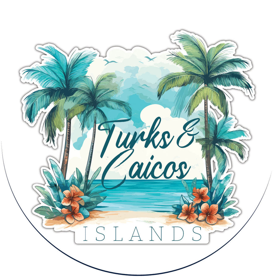 Turks And Caicos Design C Souvenir Coaster Paper  4 Pack Image 1