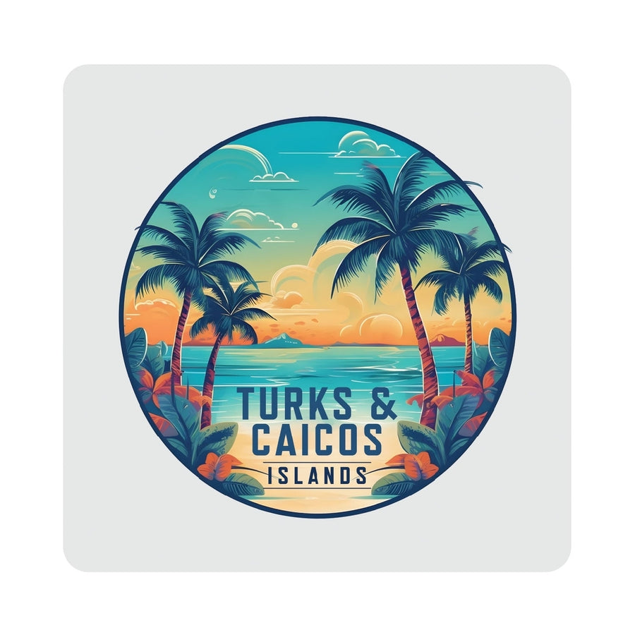 Turks And Caicos Design D Souvenir 4x4-Inch Coaster Acrylic 4 Pack Image 1