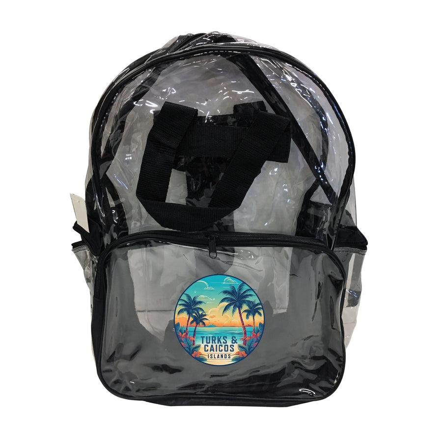 Turks And Caicos Design D Souvenir Clear View Backpack Image 1