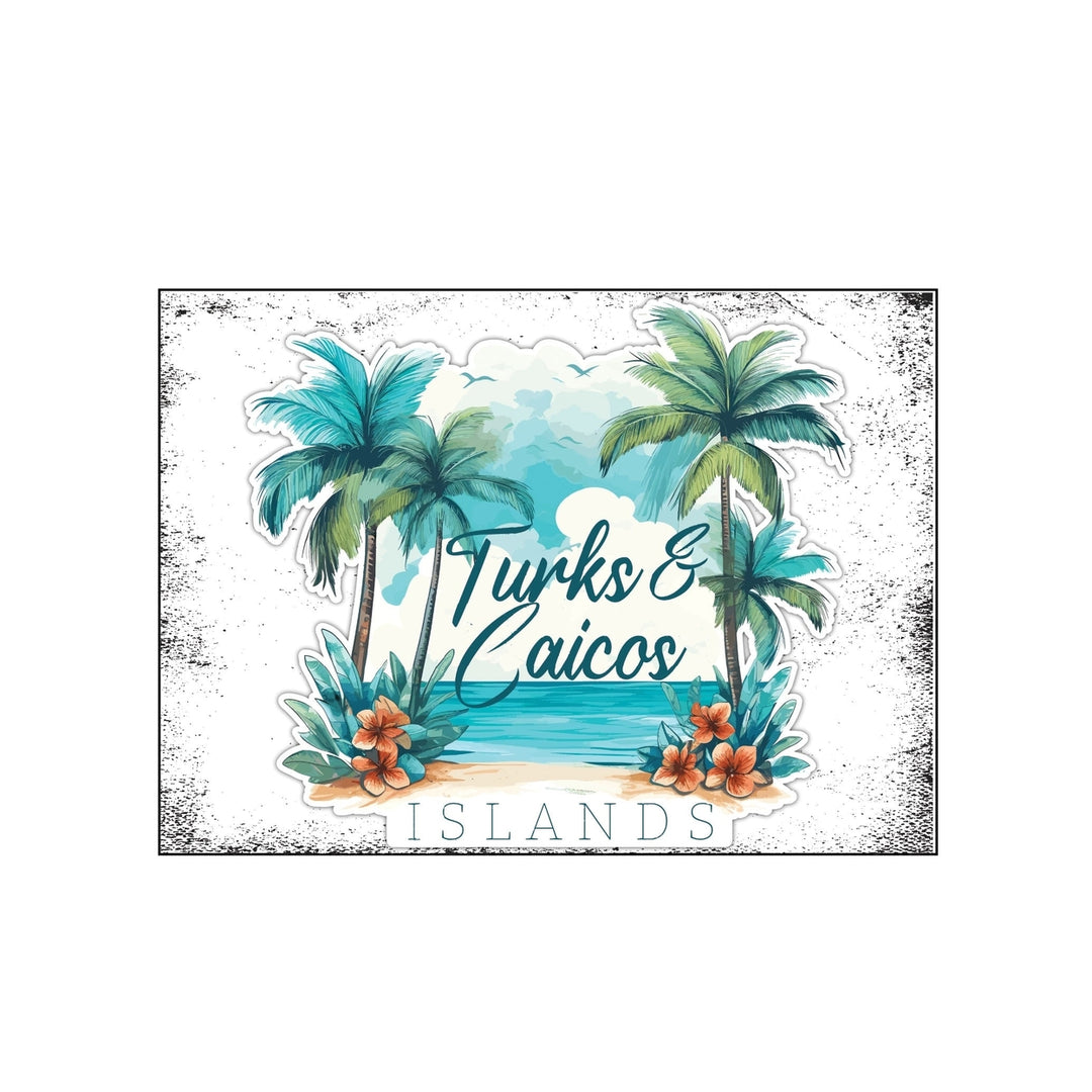 Turks And Caicos Design C Souvenir Wood sign with frame 5x7 Image 1